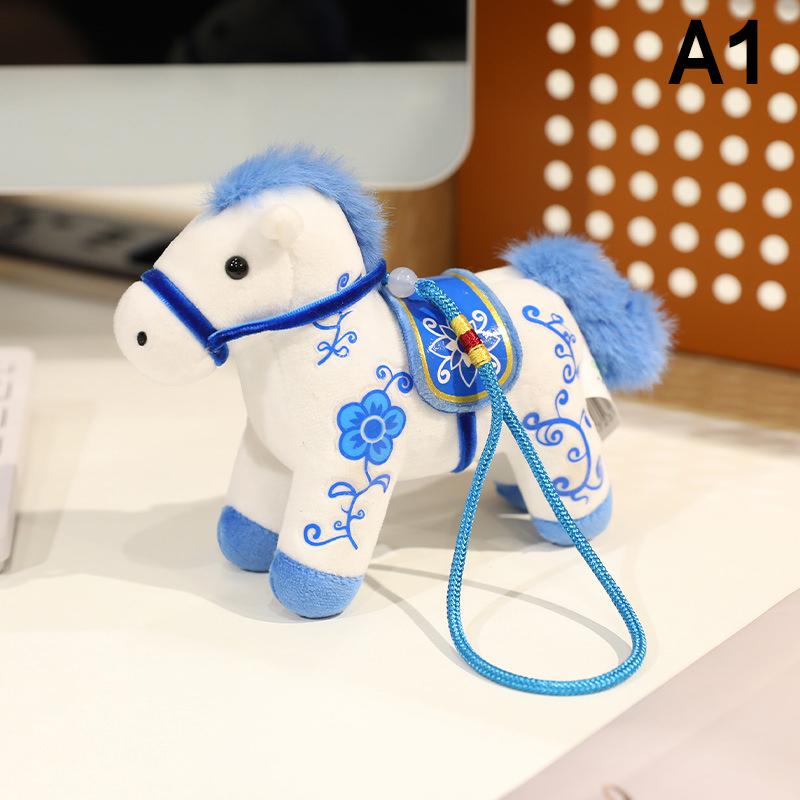 Horse Key Chain Mini Horse Pendant Keychain Plush Toy Horse Gift Set For Good Luck Home Decor Cute Chinese Zodiac Ornament