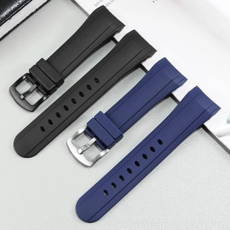 Auf Lager 24mm Gummi-Uhrenarmband für Graham Chronograph Racing Niete Tiger/RT