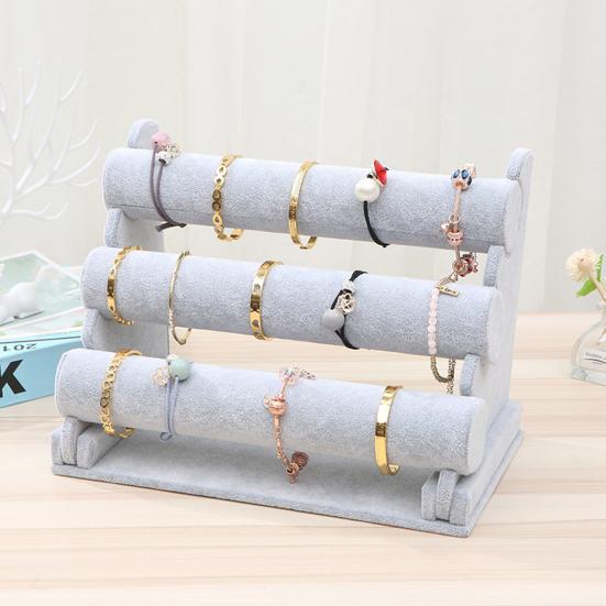 Hanging Bracelet Stand Large Capacity Convenient Durable Space-saving 1/2/3 Layer Bracelet Display Stand for Home