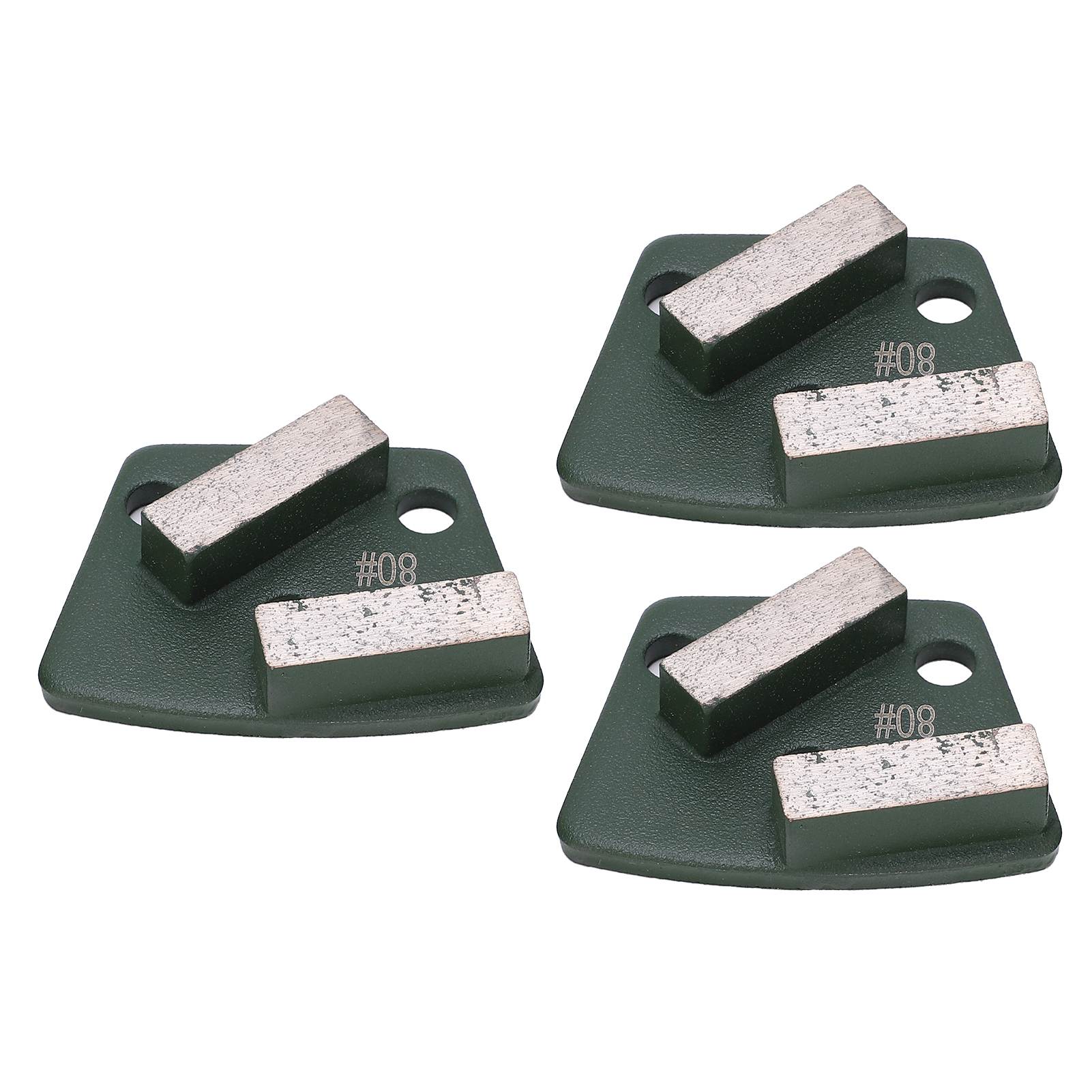 

3 шт. алмазные шлифовальные тапочки трапециевидные бетонные полы агрессивная резка 2 длинных зуба зеленые 80#