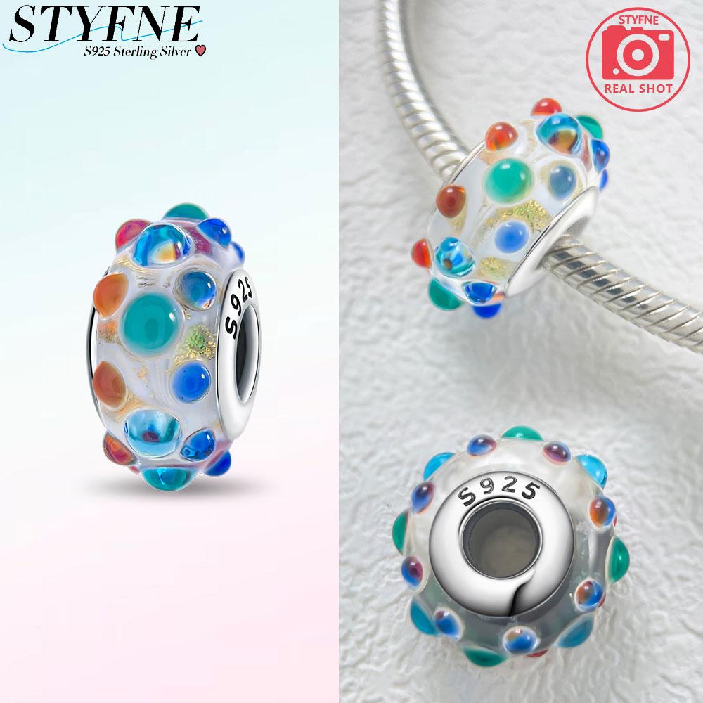 Peculiar Murano Glass Bead Butterfly Colorful Starry Sky Beads Fit Bracelet Women Diy Gift Murano Accessories Jewelry