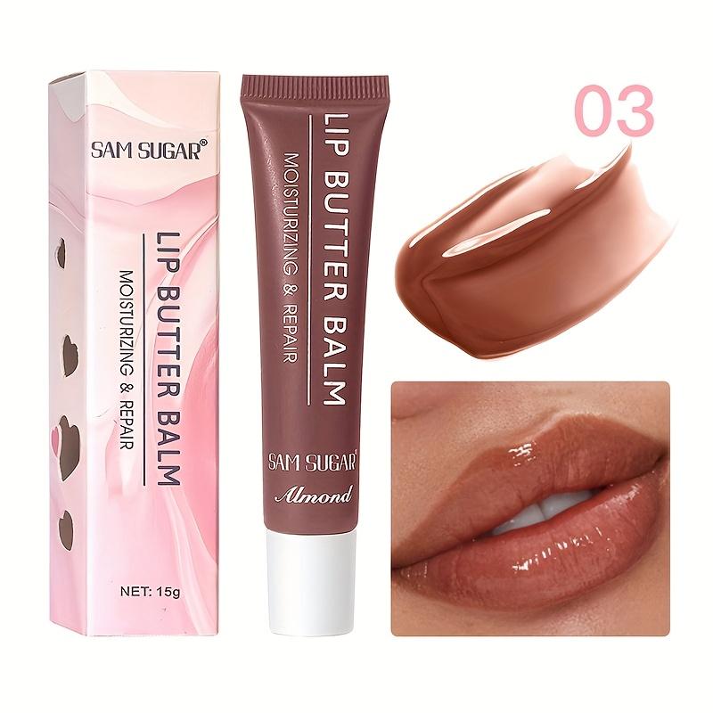 SAM SUGAR 5 Colori Burrocacao Idratante Specchio Lucidalabbra Rosa Labbra Guava Vaniglia Torta al Caffè Odore Rossetto Olio Trasparente Trucco