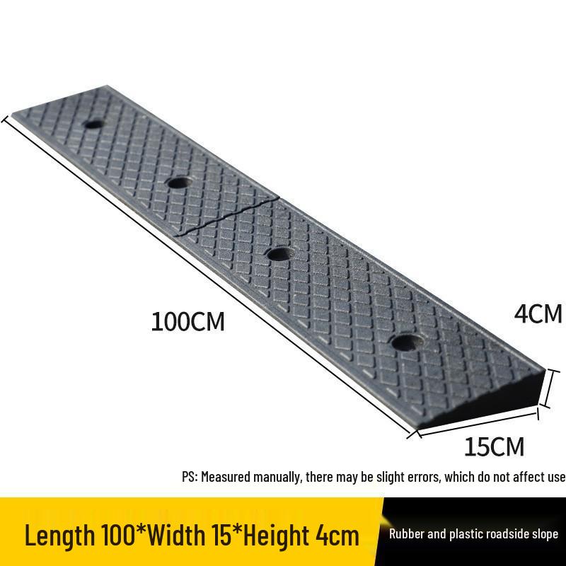 Curb and Threshold Ramp Mat - Rubber Slope for Home or Car Use