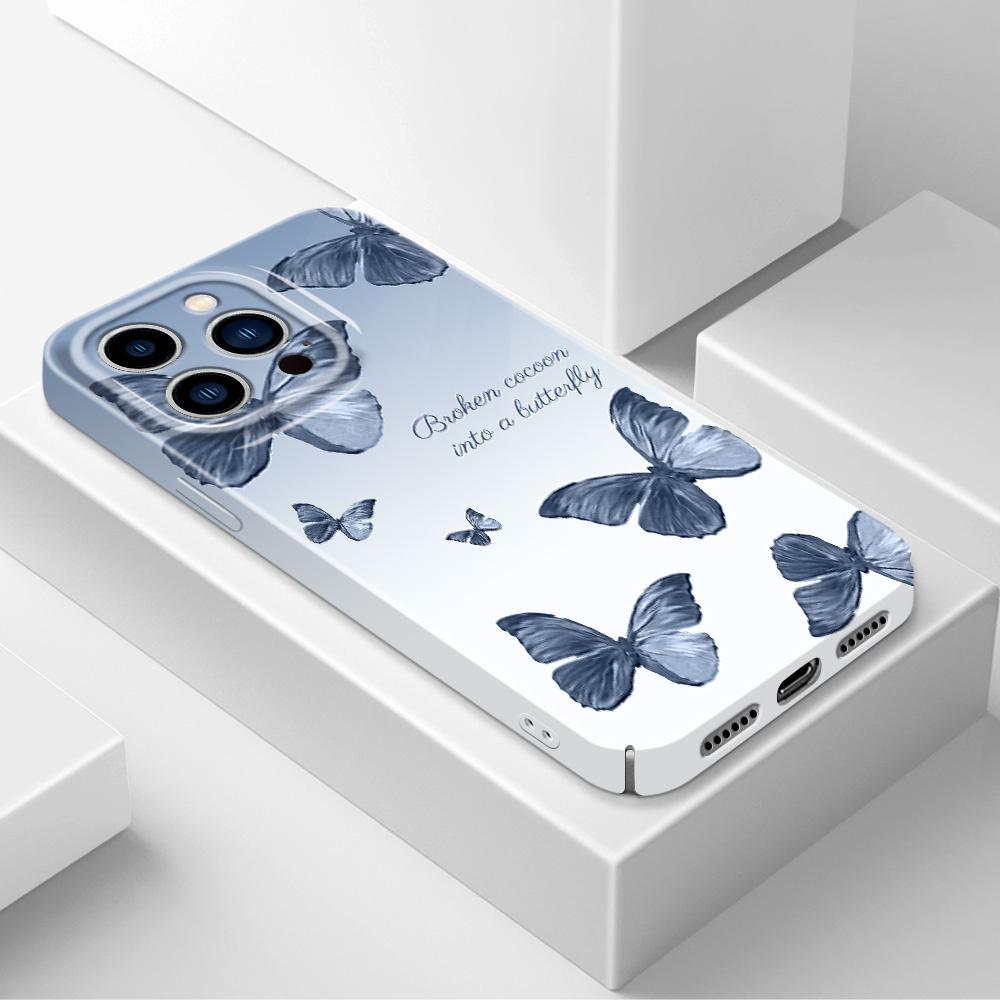 Verleidelijk Vlinder Telefoonhoesje Voor iPhone 13 12 11 7 8 6 6S Plus Pro Max Mini X XS XR SE 2020 2022 Film Harde Cover