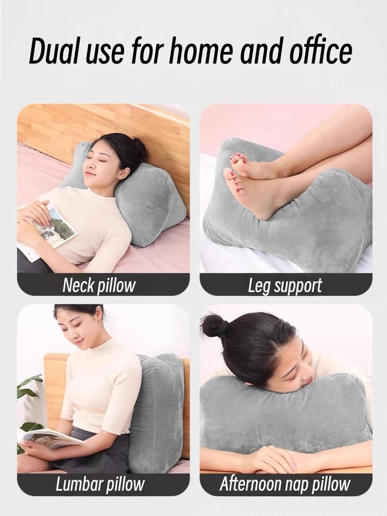 Multifunctional Triangle Pillow for Adults Cervical Spine Support Lumbar Bedside Cushion Nap Pillow Household Essential
