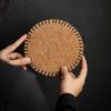 8/10/13/16cm Bristle Tea Coaster Round Handmade Household Anti-scalding Insulated Table Mat Thermal Pad Tea Ceremony Accessories