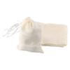 UK 10pcs Cotton Muslin Drawstring Straining Tea Bags Spice Food Filter Bag Empty