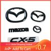2025 Heißes Plastik Auto Frontklappen-Emblem für Mazda CX-5 CX5 Lenkrad-Abzeichen 3D Karosserie Ersetzungs-Aufkleber Heck-Heckklappen-Refitting-Dekor
