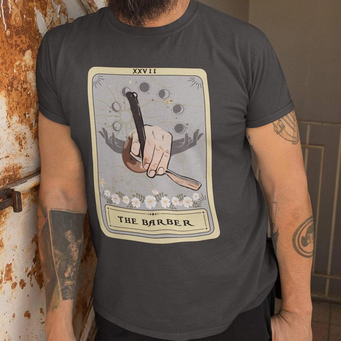 Barber Shirt, The Barber Tarot Card Shirt, Funny Barber Gifts M