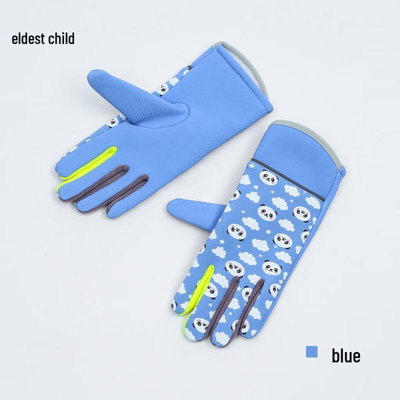 Mussels Kids Winter Ski Gloves with Bear Print