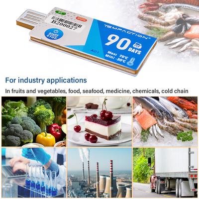 USB Temperature Recorder PDF Report Disposable Temperature Data Logger 90 Days Cold Chain