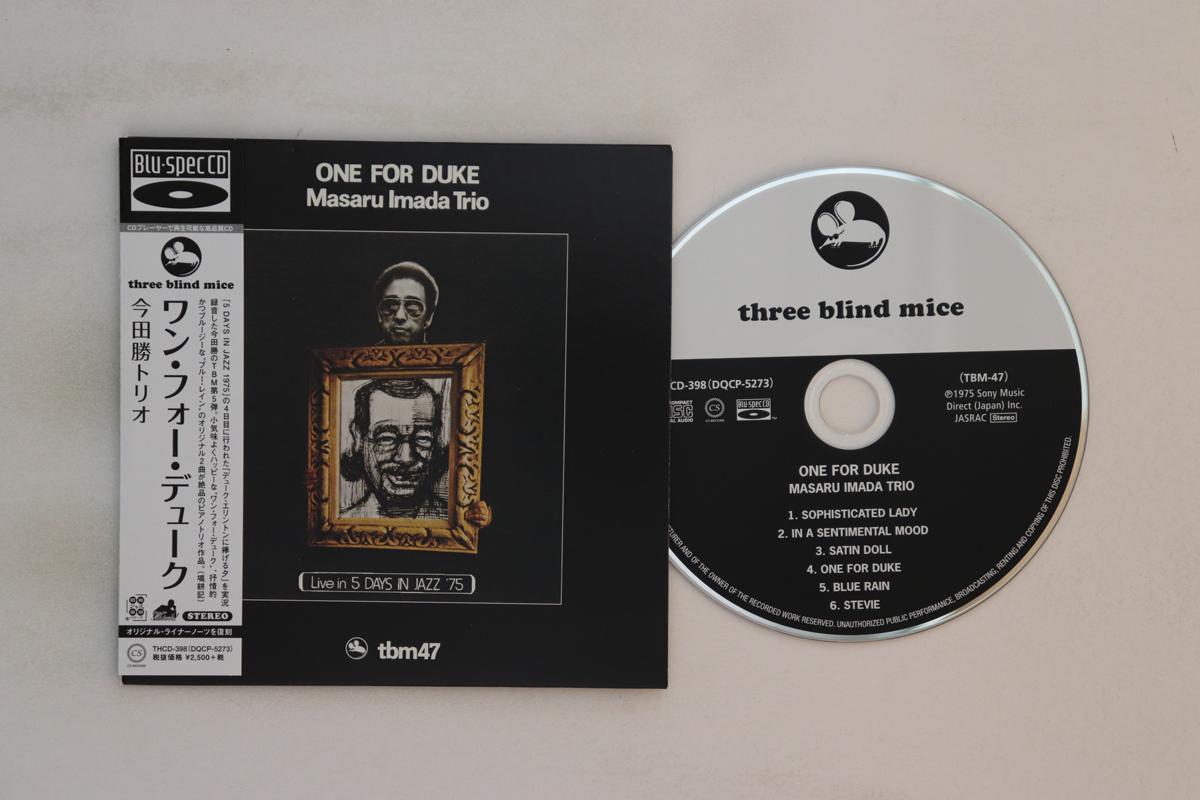 

CD MASARU IMADA TRIO - One For Duke THCD398 THINK 2016 Japan Obi Jazz Used