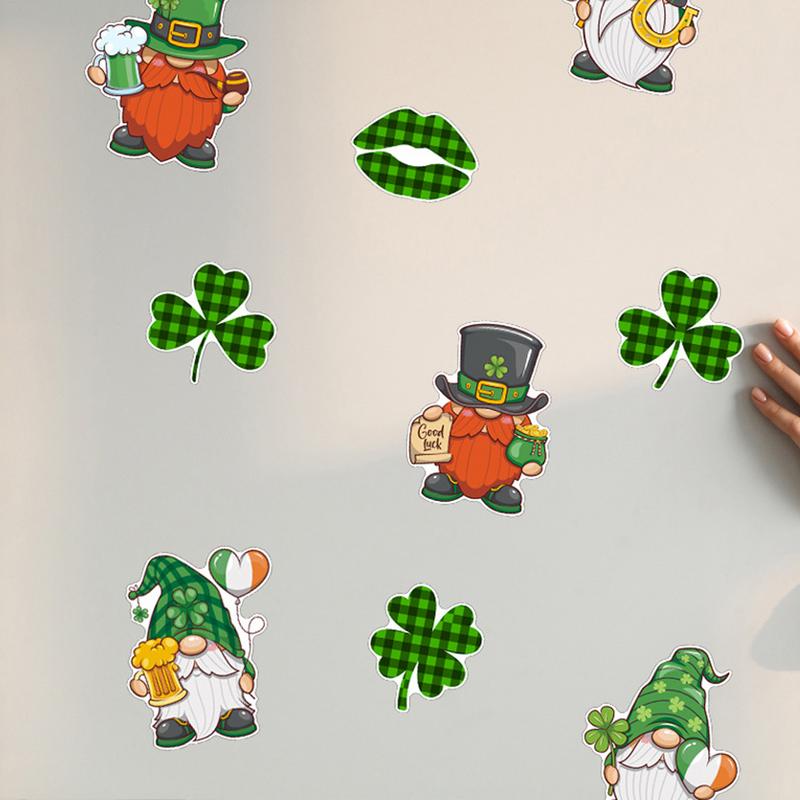 St Patricks Day Refrigerator Magnets Garage Door Magnets Set of 18 Magnetic Stickers Car Decor Magnetic Decals for Fridge Irish