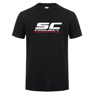 T-Shirt Summer Men's Cotton Short Sleeve SC Project T-Shirt Men's Gifts Motorcycle Top