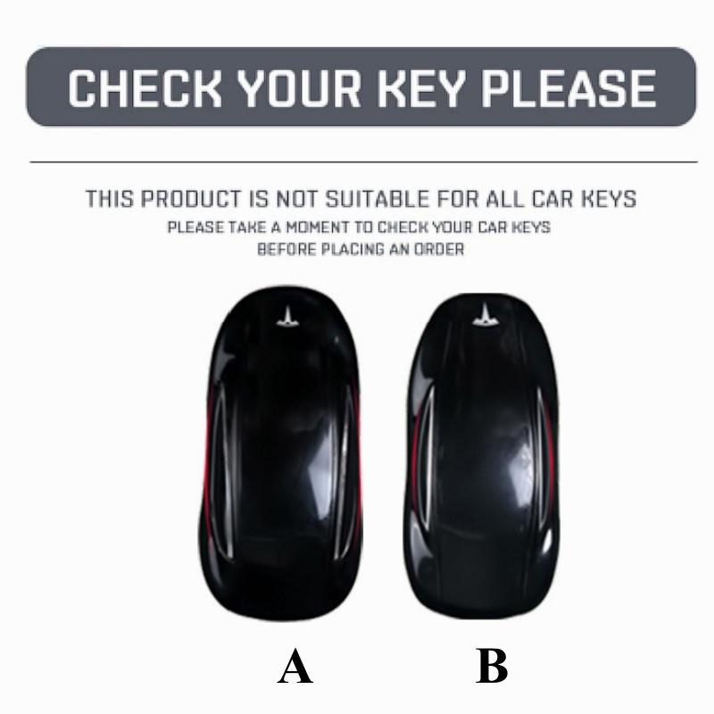 Fit For Tesla Model 3 Model X Model S Model Y Genuine Leather Auto Key Fob Cover Case Bag Protector Remote Band Housing Mount Key Ring Auto