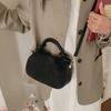 Woven Textured Handbag with Knotted Handle Stylish Women's Shoulder Bag for Daily Use and Fashion Outings
