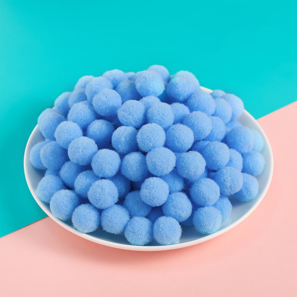 50pcs 10/15mm Multicolor Soft Fluffy Ball Pompom Plush Balls for DIY Sewing Holiday Decorations and Jewelry Making Supplies