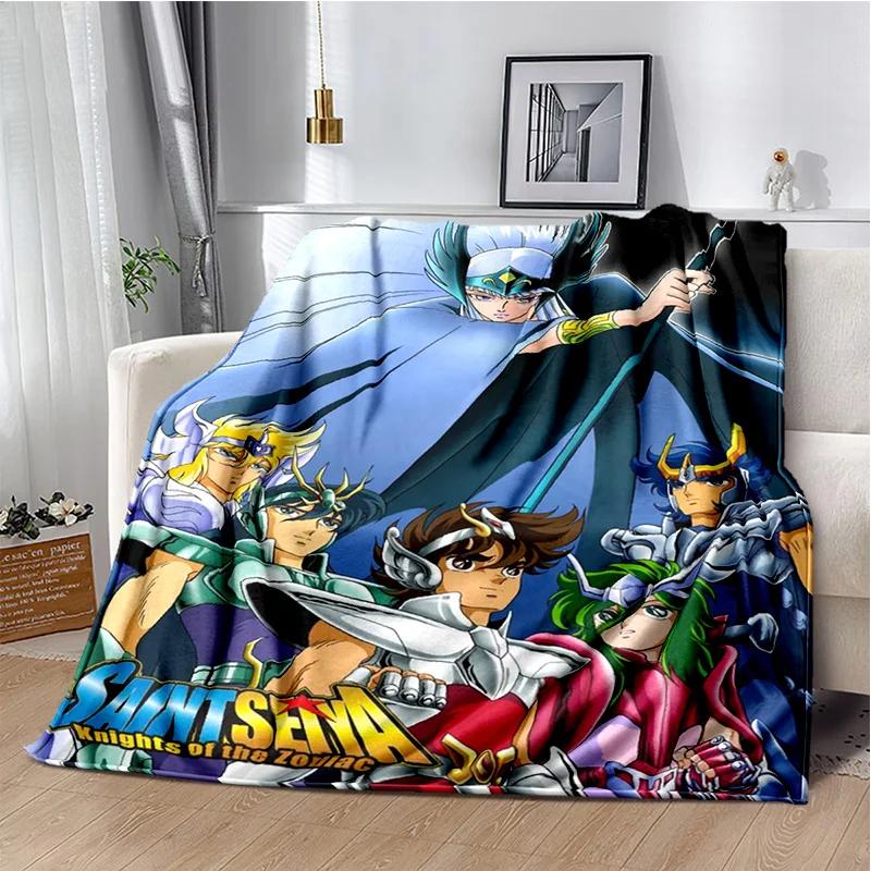 3D-Retro-Saint-Seiya-Anime-Cartoon-Decke, weiche Überwurfdecke für Zuhause, Schlafzimmer, Bett, Sofa, Picknick, Reisen, Büro, Decke für Kinder