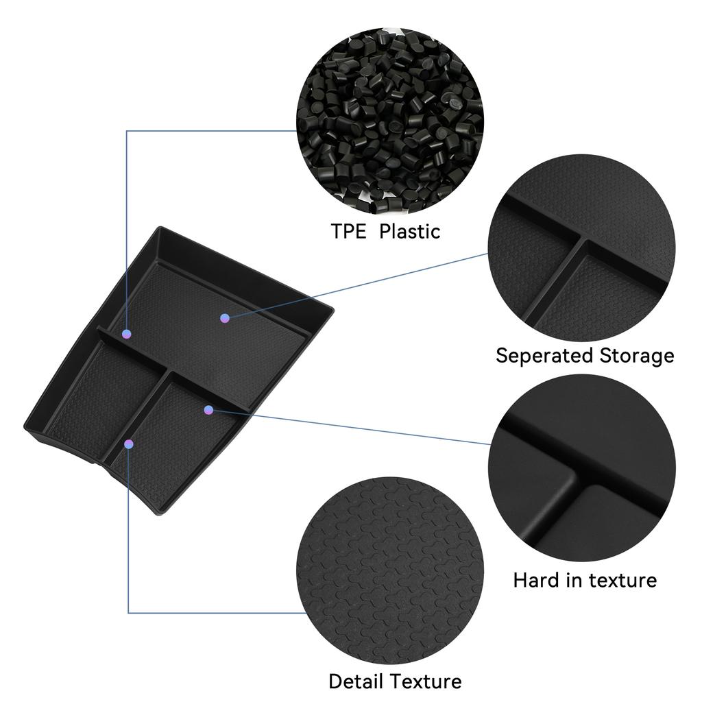 LUCKEASY BYD Tang L / Sealion 8 / Atto 8 2025-2026 LHD Center Console Lower Storage Box Car Tray TPE Organizer Accessories