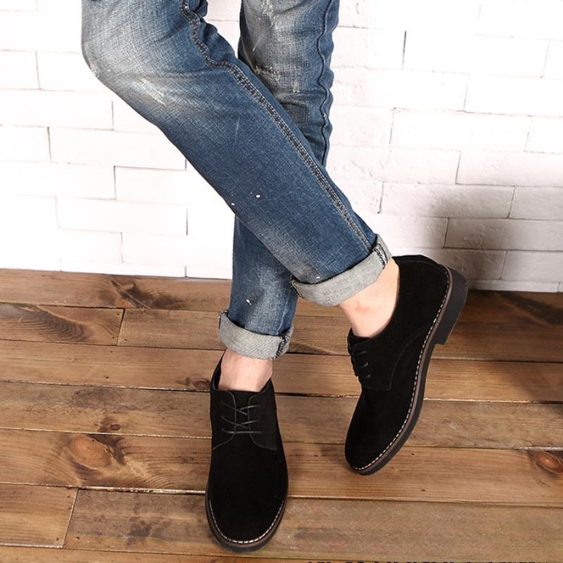 Retro Brand Men's Casual Shoes 2025 New British Wind Business Formal Dress Shoes Quality Sanding Plus Size 48 Oxford Footwear