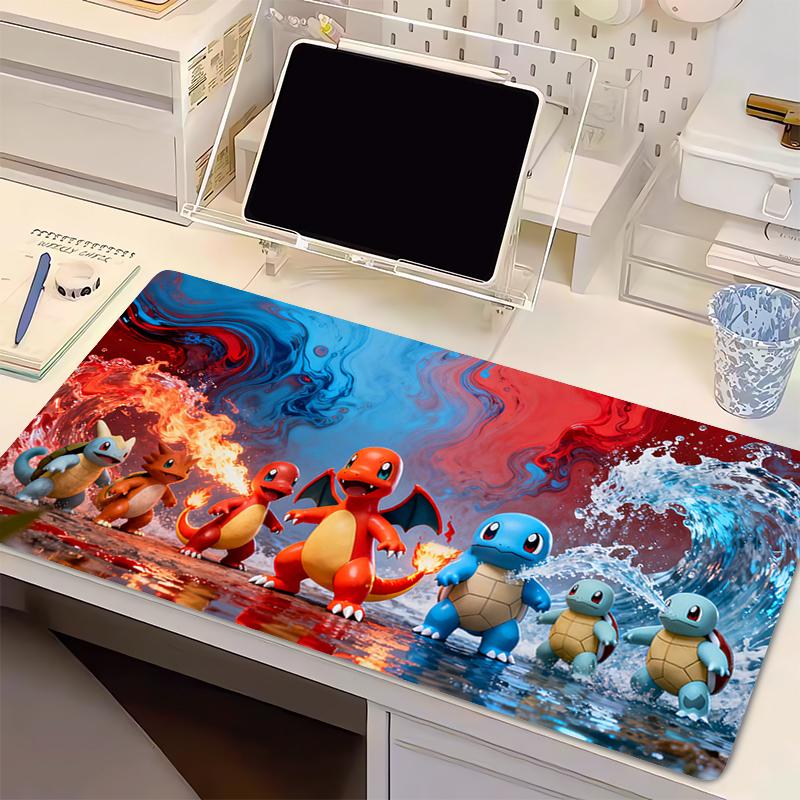 Mouse Pad P-Pokemon pc speed For e-sports players Office Laptop Computer Keyboard Pad Non Slip Desk Mat Cartoon style Mousepad