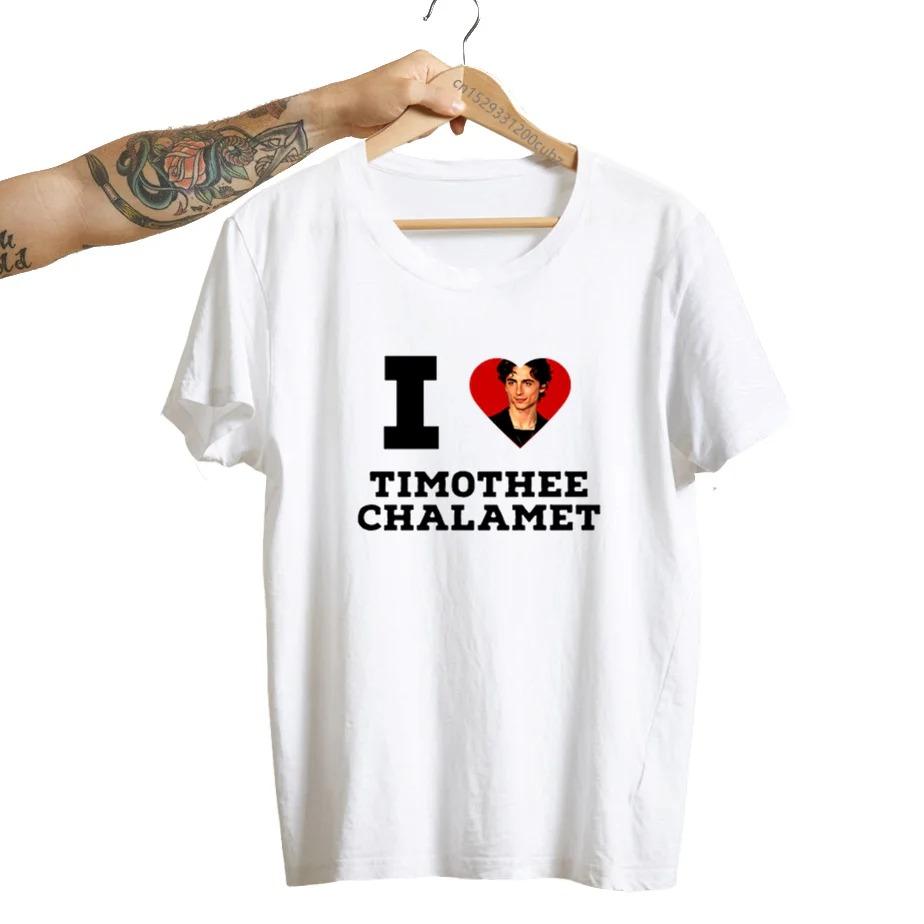 

I Heart Timothee Chalamet Men and Women T Shirt Graphic Print Short Sleeve Streetwear Casual Round Neck Summer Women s Clothing L
