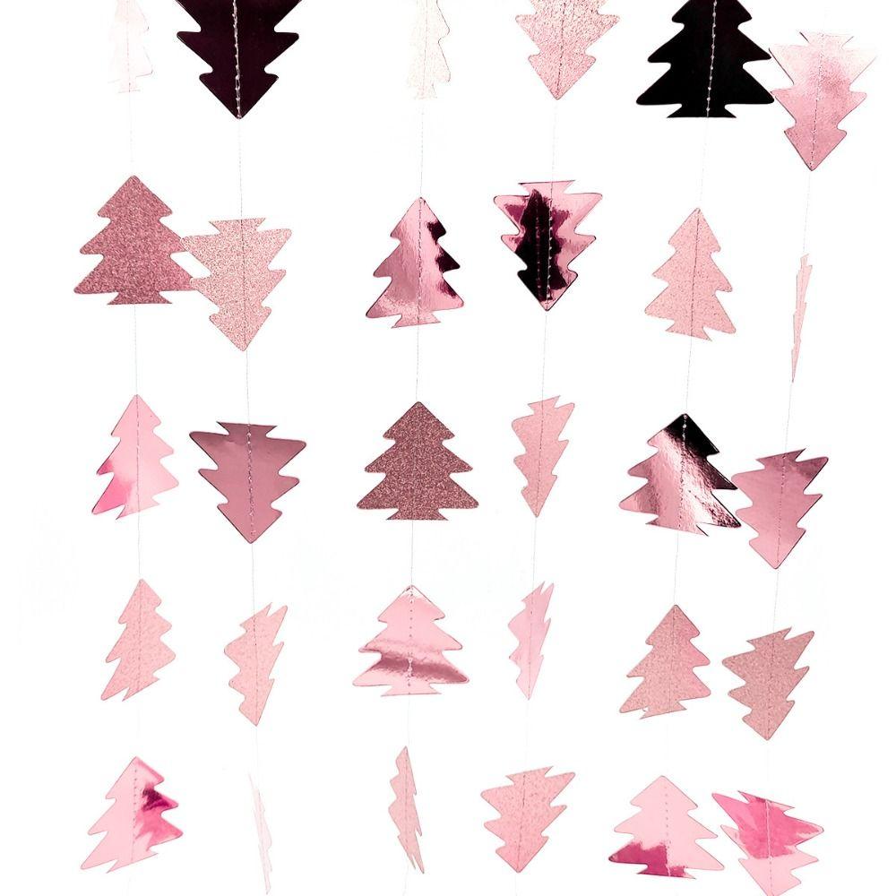 Green Christmas Tree Hanging Garland Hanging Backdrop Decor  New Year Party Decoration