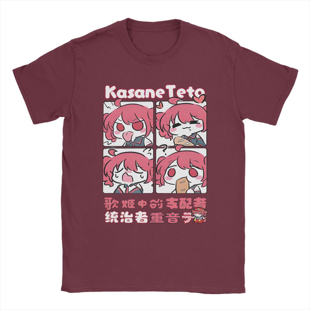 VOCALOID Kasane Teto Print T-Shirt  Hip Hop T-Shirts Short Sleeve Vintage Tshirt Summer Cotton Breathable Oversize Tees