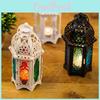Hollow Moroccan Vintage Iron Lantern Tea Light Hanging Candle Holder Candlestick
