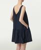 Musinsa Standard Woman Women'S Cotton Tiered Mini Dress [Navy]