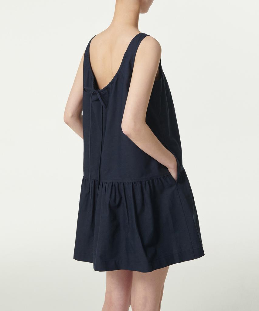 Musinsa Standard Woman Women'S Cotton Tiered Mini Dress [Navy]