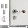 Bureau White Travertine Magnetic Silent Door Handle for Modern Luxury Bedrooms