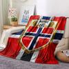 Norway Football Printed Flannel Blanket, Soft Throw for Bedroom Sofa, Washable,soccer Fan Merchandise, Great Gift.