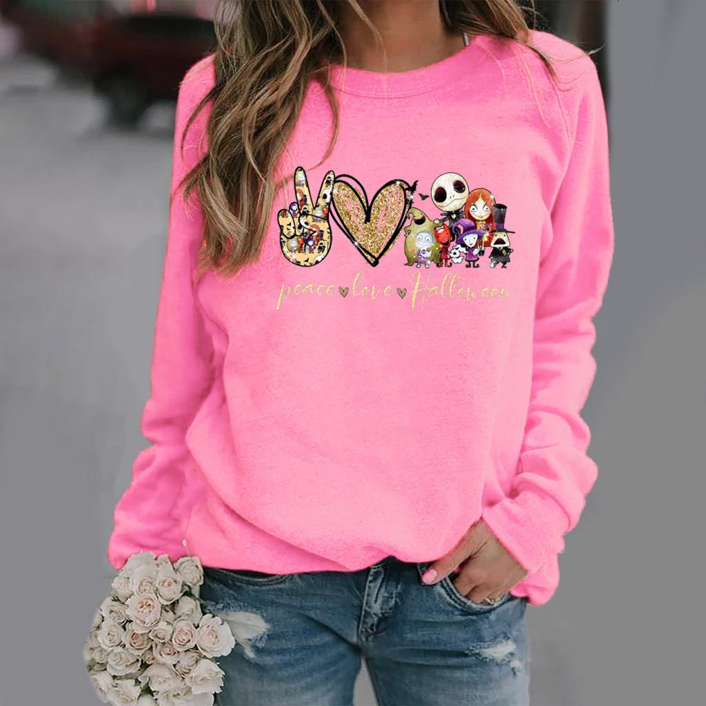 Peace Pattern Long-sleeved Crewneck Sweatshirt Street Women's Sweatshirt