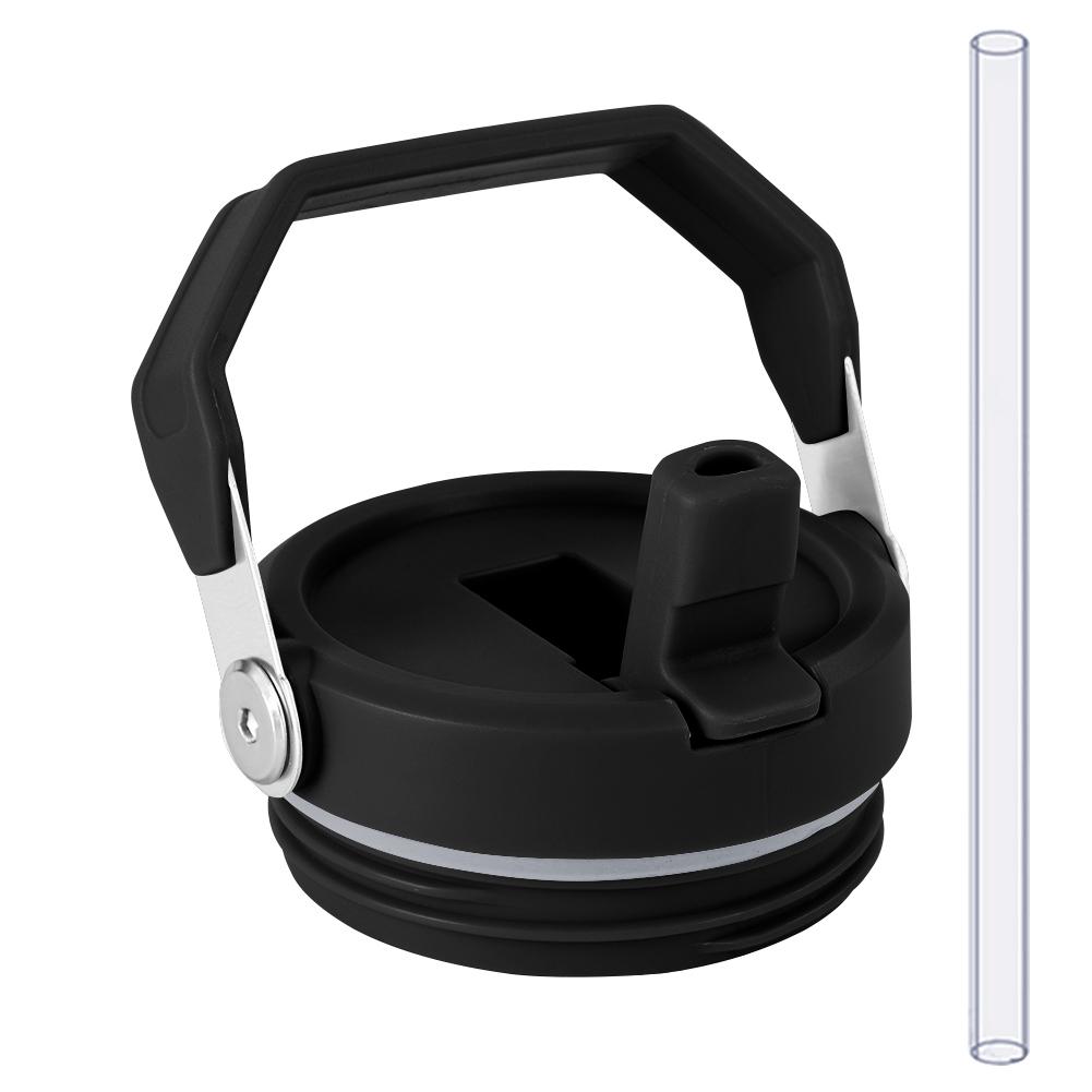 Flip Straw Lid Replacement with Handle Spill Proof Replaceble Tumbler Flip Straw Lid Splash Resistant for Stanley 40oz Cup