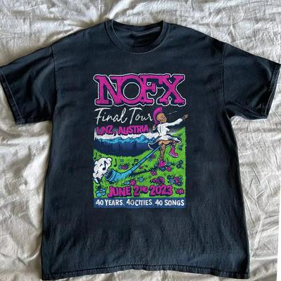 Nofx Tournée Finale Linz Autriche T-shirt Noir Unisexe Taille S5xl