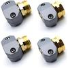 4 Pack Heavy Duty Garden Hose Repair Fittings, Aluminum Mender Female Male Hose Repair Coupler Connector with Clamp, Fits All 3/4 Inch or 5/8 Inch