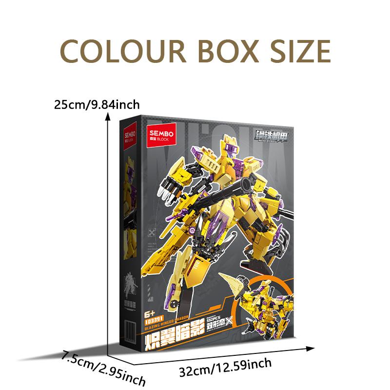 Non-Toxic Sembo Block Action Figures Assembly Building Blocks Transform Mech Model Bricks Ornament Kids Idea Toys For Children Halloween Gifts