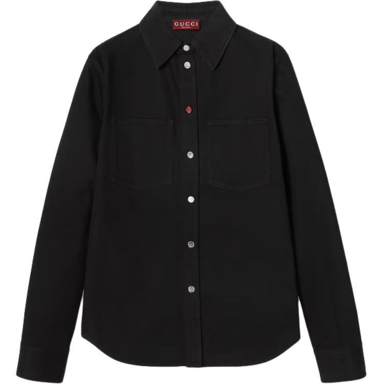 GUCCI Denim Shirt 804188-XDC40-1043 46 black