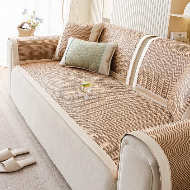 Rattan Mat Sofa Cushion Summer Mat Cool Cushion Seat Cushion Non-Slip Summer New Sofa Cover Cloth Towel