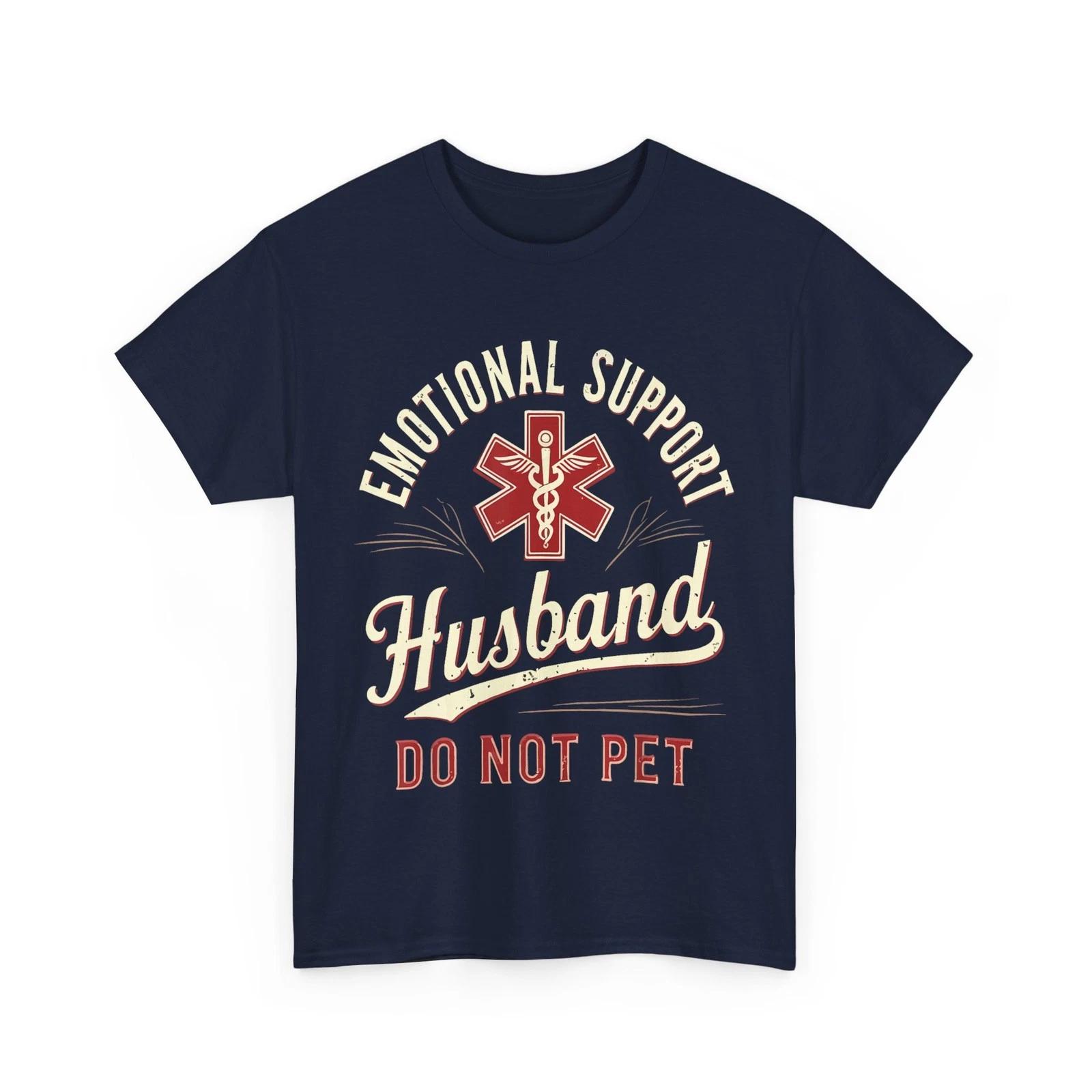 Husband T shirt, Emotional Support Husband Do Not Pet Men Vintage Shirt 3XL