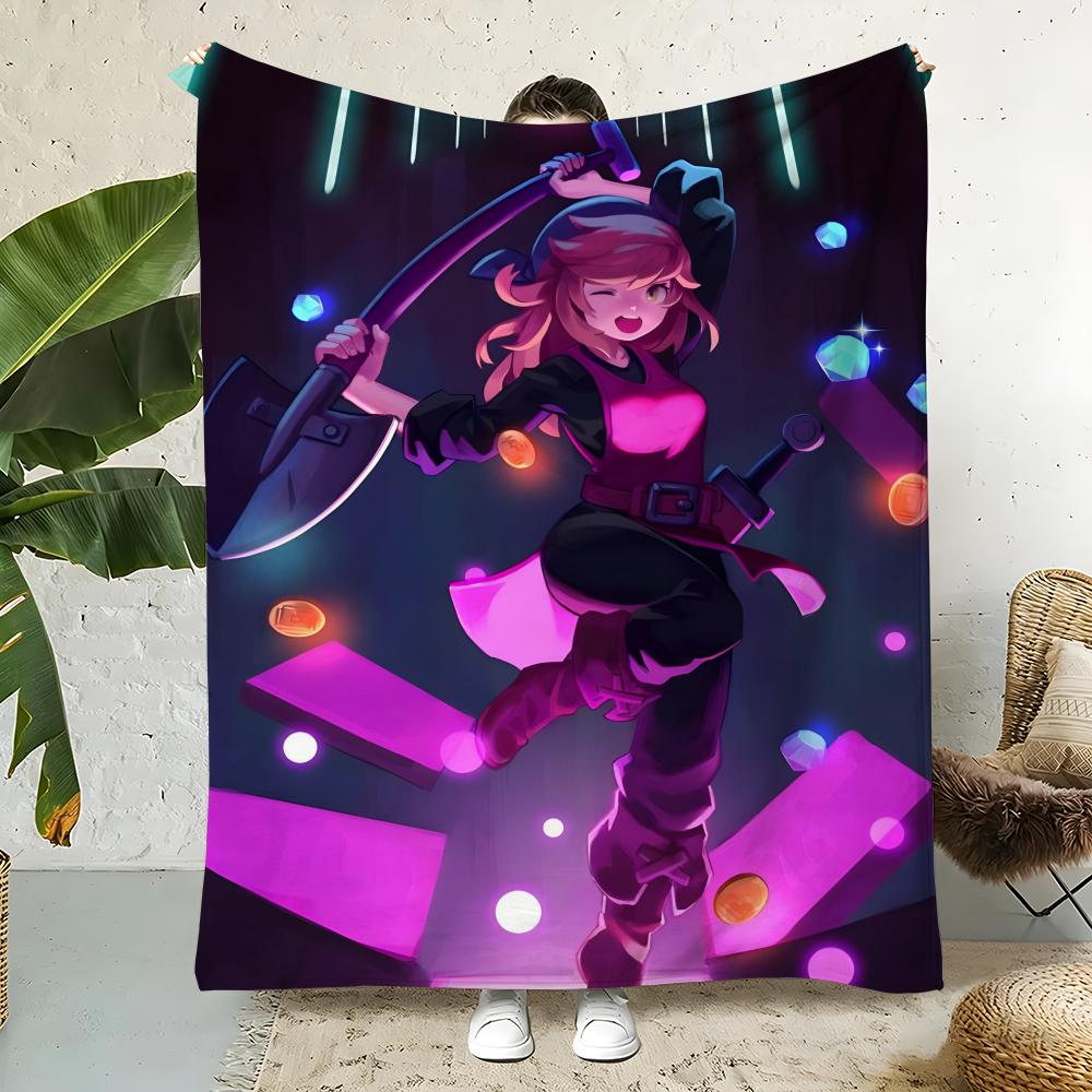 Game C-Crypt of the NecroDancer Throw Flannel Throw Blanket,Bed Home Office Nap Blanket Travel,Camping,Picnic Blanket Soft 75cmx90cm