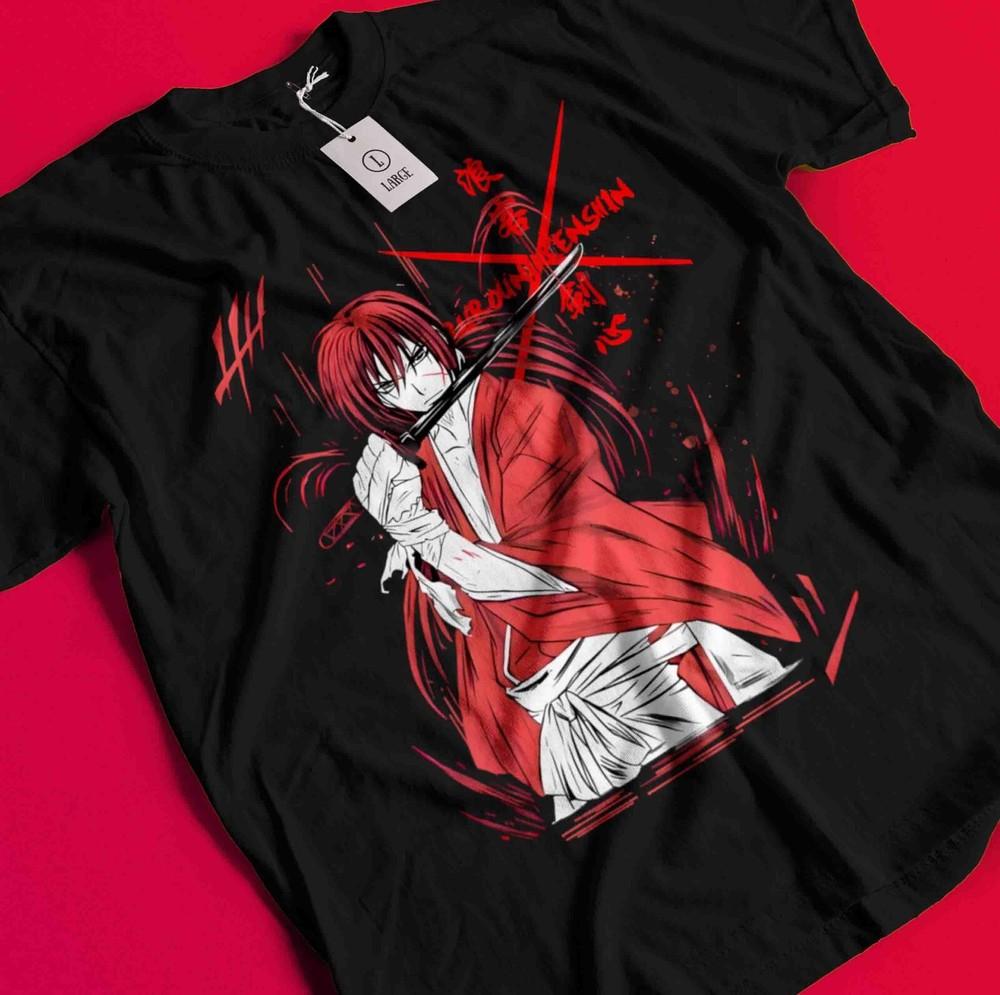 

Rurouni Kenshin Shirt Samurai Himura T-Shirt Makoto Shishio Aoshi Saito Hajime BB1301 3XL