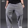 Herren Übergröße Lockere Straight Jeans - Weites Bein mit elastischer Taille für den Herbst