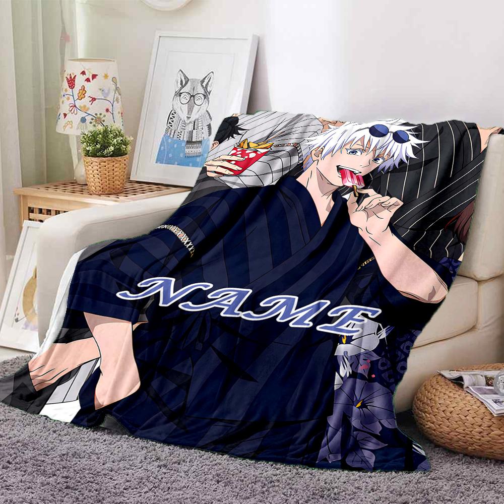 Custom 1pc Anime Characters Unite Blanket, Soft And Comfortable Blanket, Casual Warm, Camping Travel Blanket, Birthday Gift Q9137