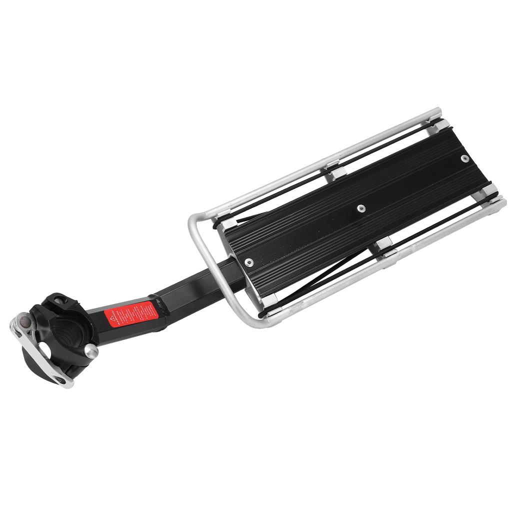 Bike Rear Rack Aluminum Alloy Detachable Manned Bicycle Cargo Rack with Tail Light for Universal