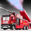 1:32 Wassersprühnebel Feuerwehrauto Modell Kehrmaschine Spielzeugauto Geräusch Licht Rückzieher Türen Geöffnet Fahrzeuge Sammlung Kindergeschenke