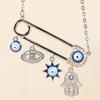 Wish the new devil's eye paperclip necklace simple personality elegant necklace