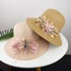 Hat Women's Summer Short Brim Straw Hat Flower Sun Hat Summer Foldable Sun Hat Sunscreen Beach Hat Sun Hat