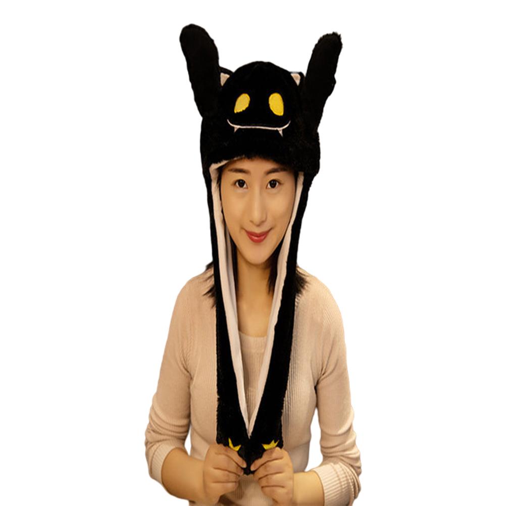 Lustige Plüschmütze mit Ohrenklappen, bewegliche Ohren, Hut für Halloween-Party, Cosplay-Kostüm